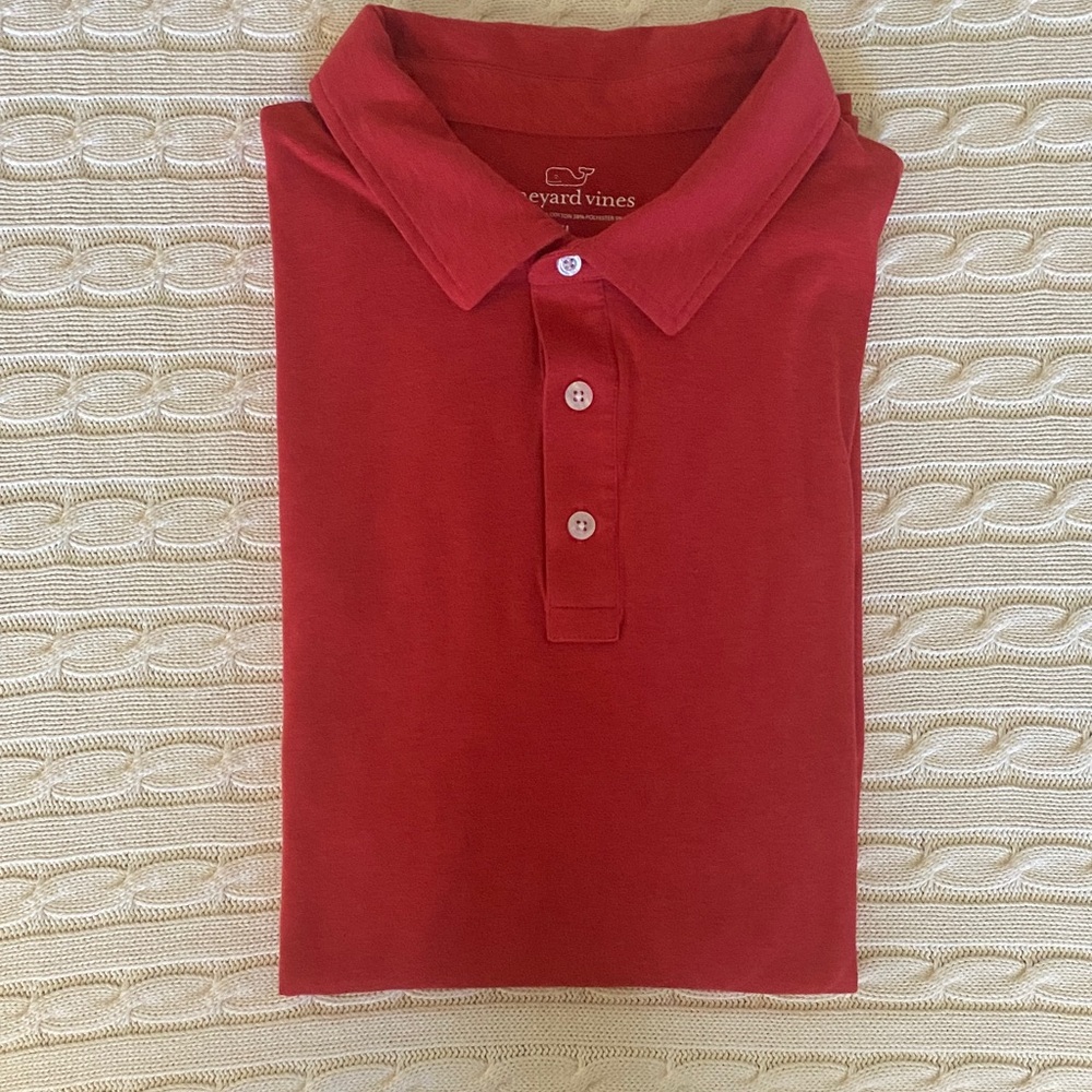 Vineyard Vines Vibrant Red Polo